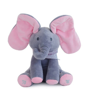 Baby Elephant Doll Peekaboo Plush Toy Cute Dog Electric Music dang yan Doll Birthday Gift